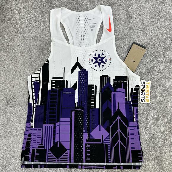 Nike Dri-Fit ADV Aeroswift Running Singlet Mens Size Small 2024 Chicago Marathon - Picture 1 of 10